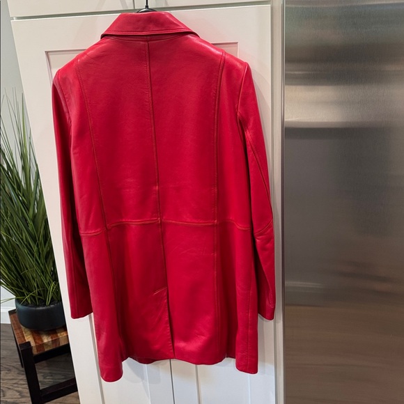 LNR Women's Red Leather Jacket - Picture 2 of 9
